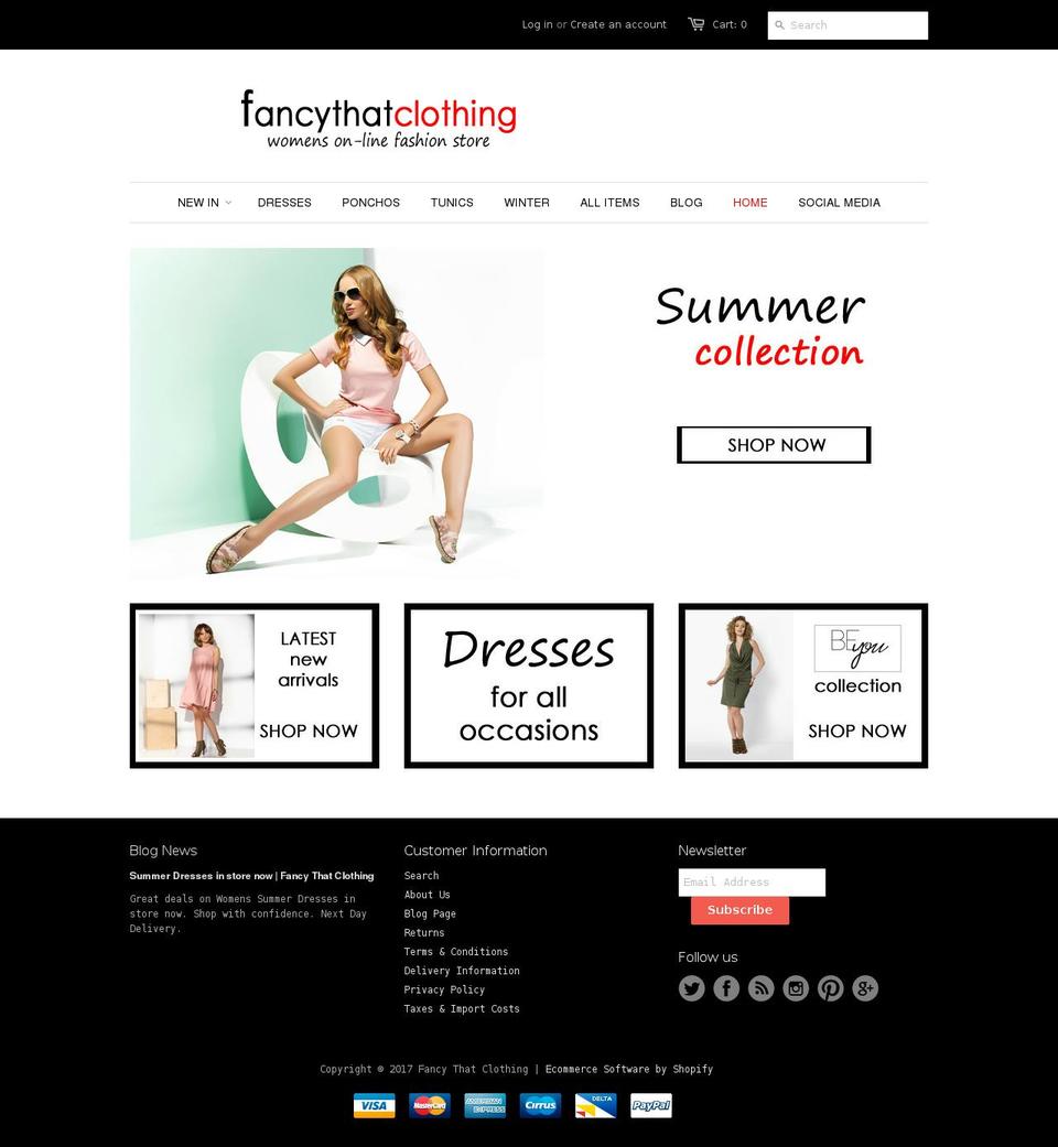 fancythatclothing.com shopify website screenshot