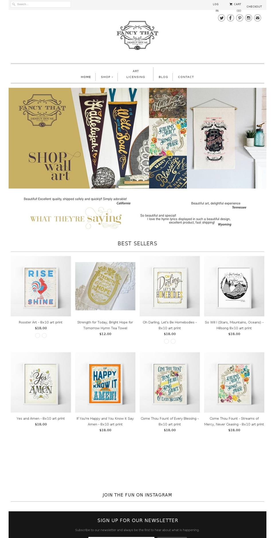 fancythatletterpress.com — Shopify storefront screenshot