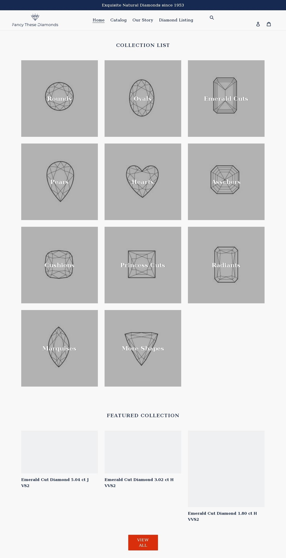 fancythesediamonds.com shopify website screenshot