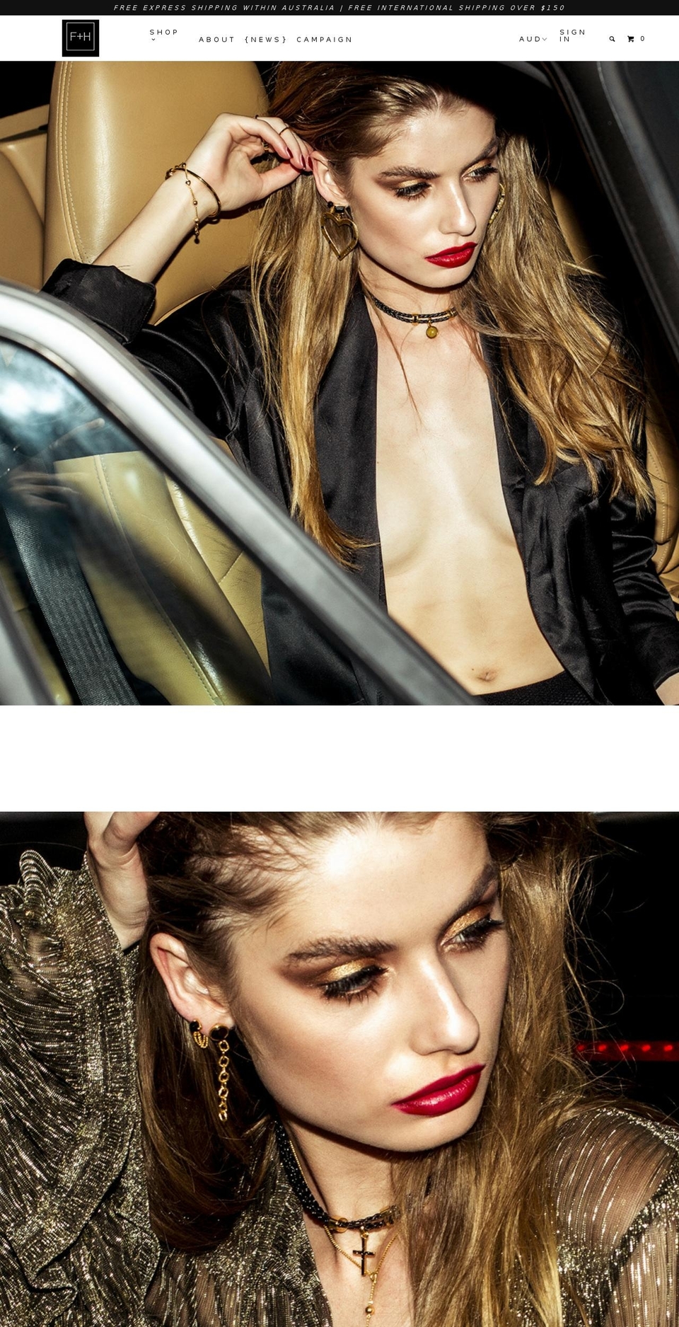 fandhjewelry.com shopify website screenshot