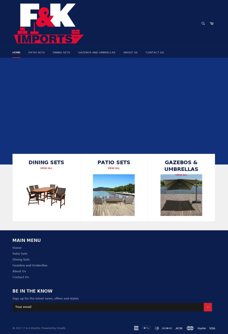 fandkimports.com shopify website screenshot