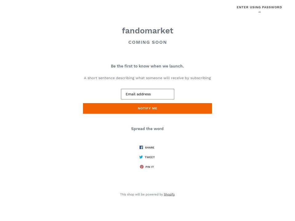 fandomarket.com — Shopify storefront screenshot