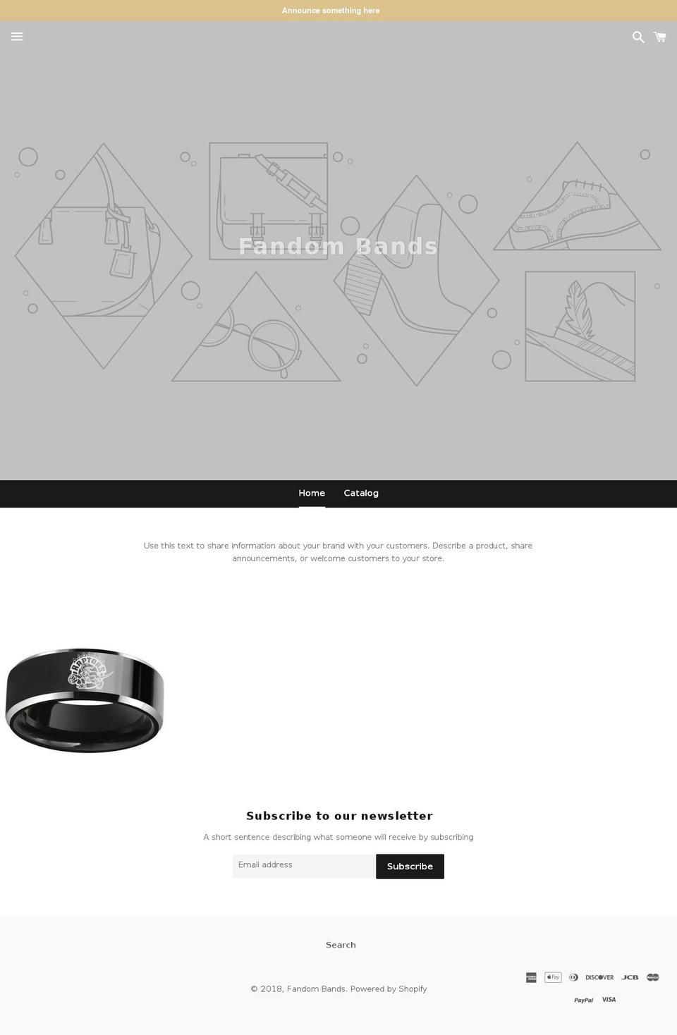 fandombands.com — Shopify storefront screenshot