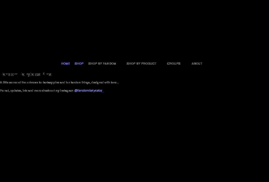 fandomfairytales.com shopify website screenshot