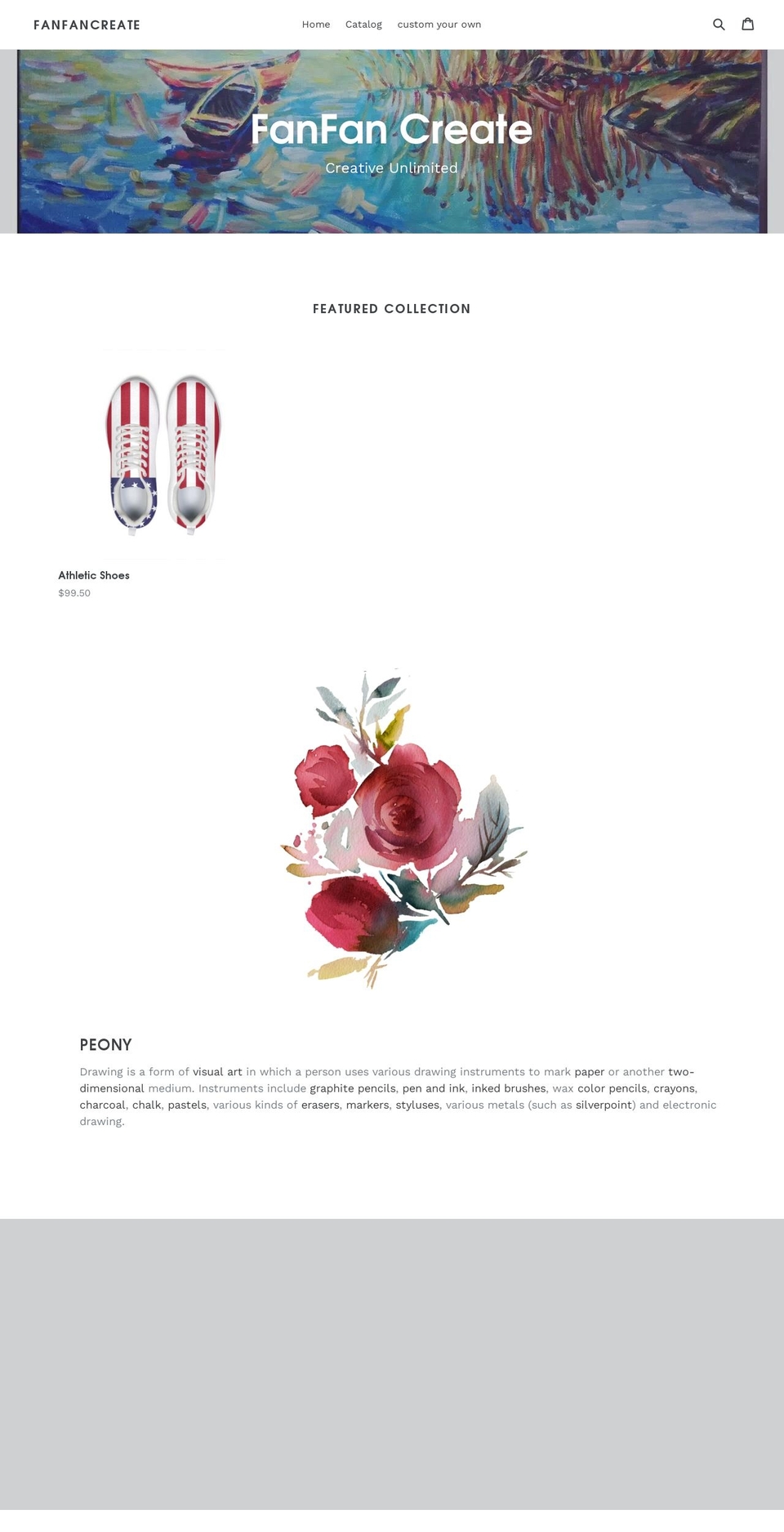 fanfancreate.com shopify website screenshot