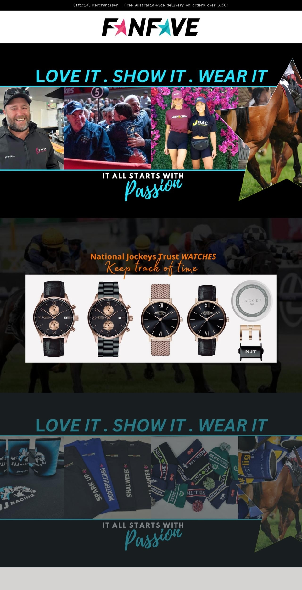 fanfave.com.au shopify website screenshot