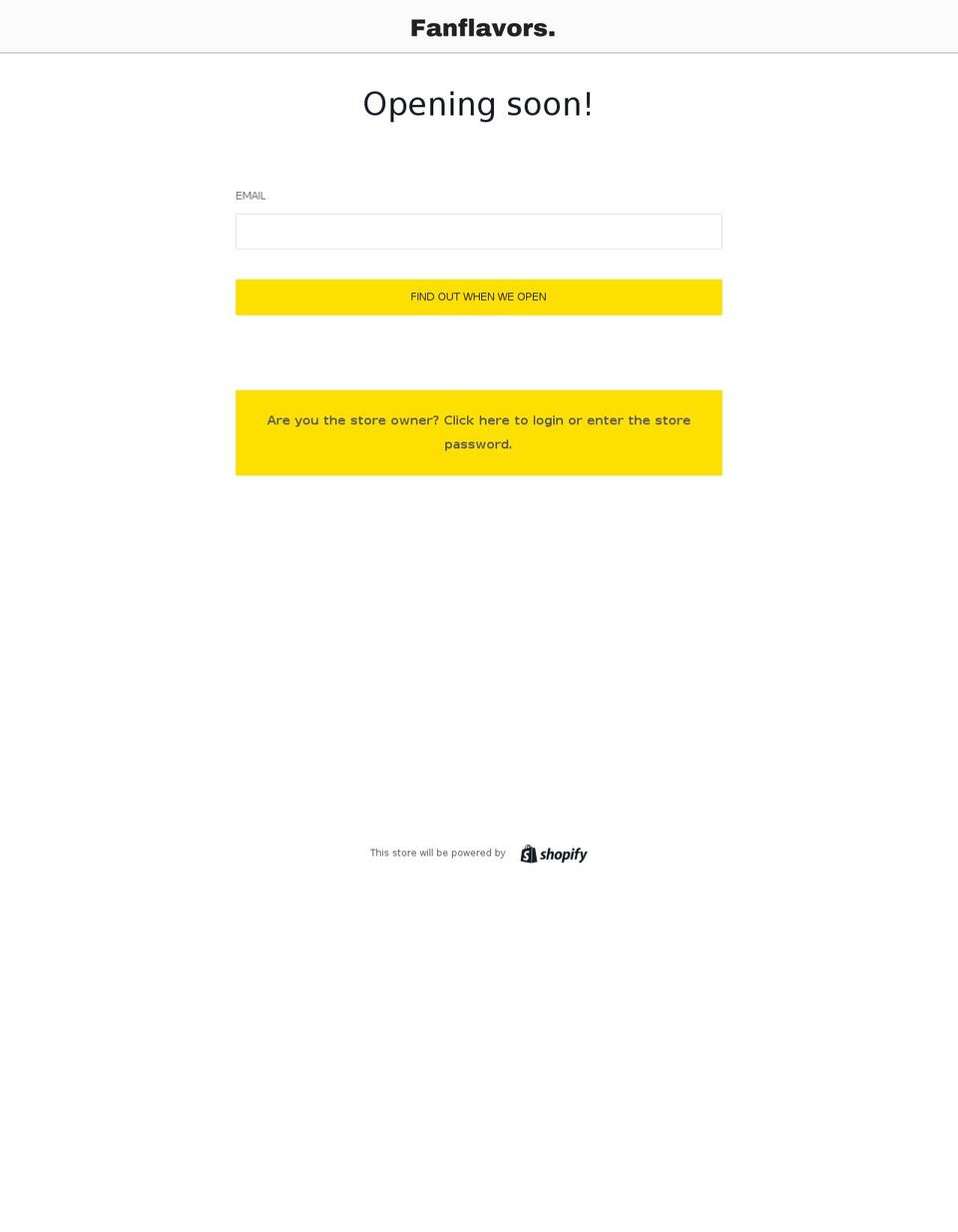 fanflavors.com — Shopify storefront screenshot
