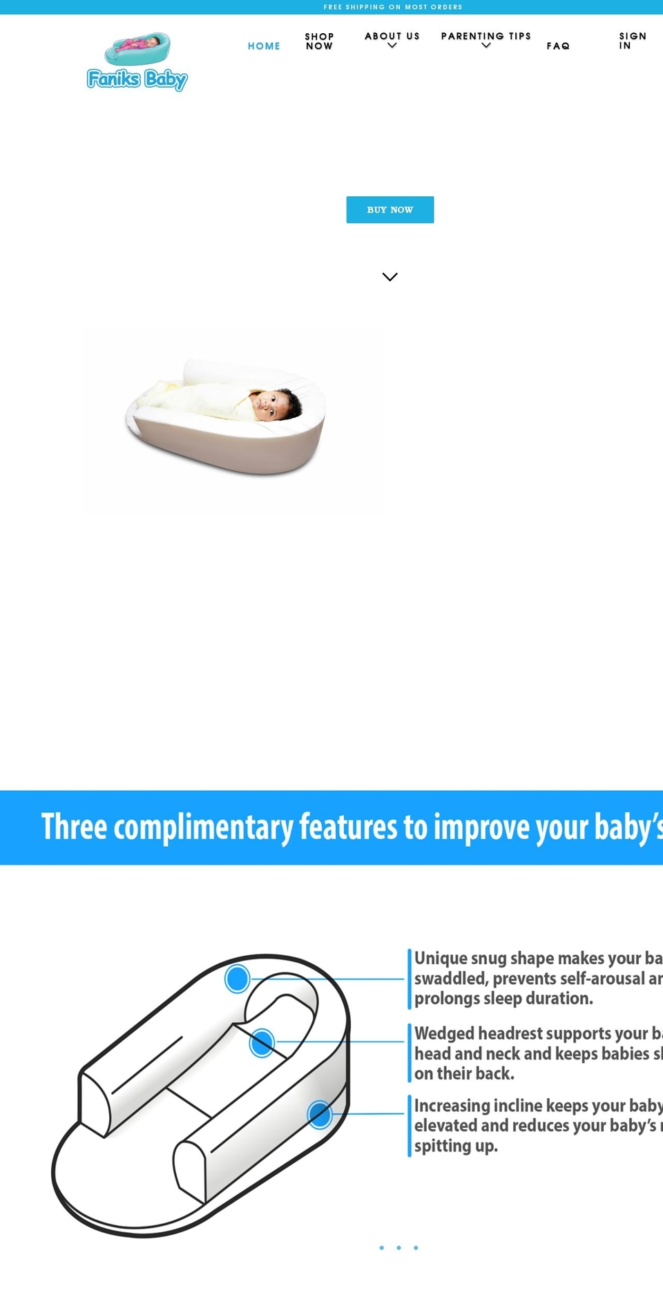 faniksbaby.com shopify website screenshot