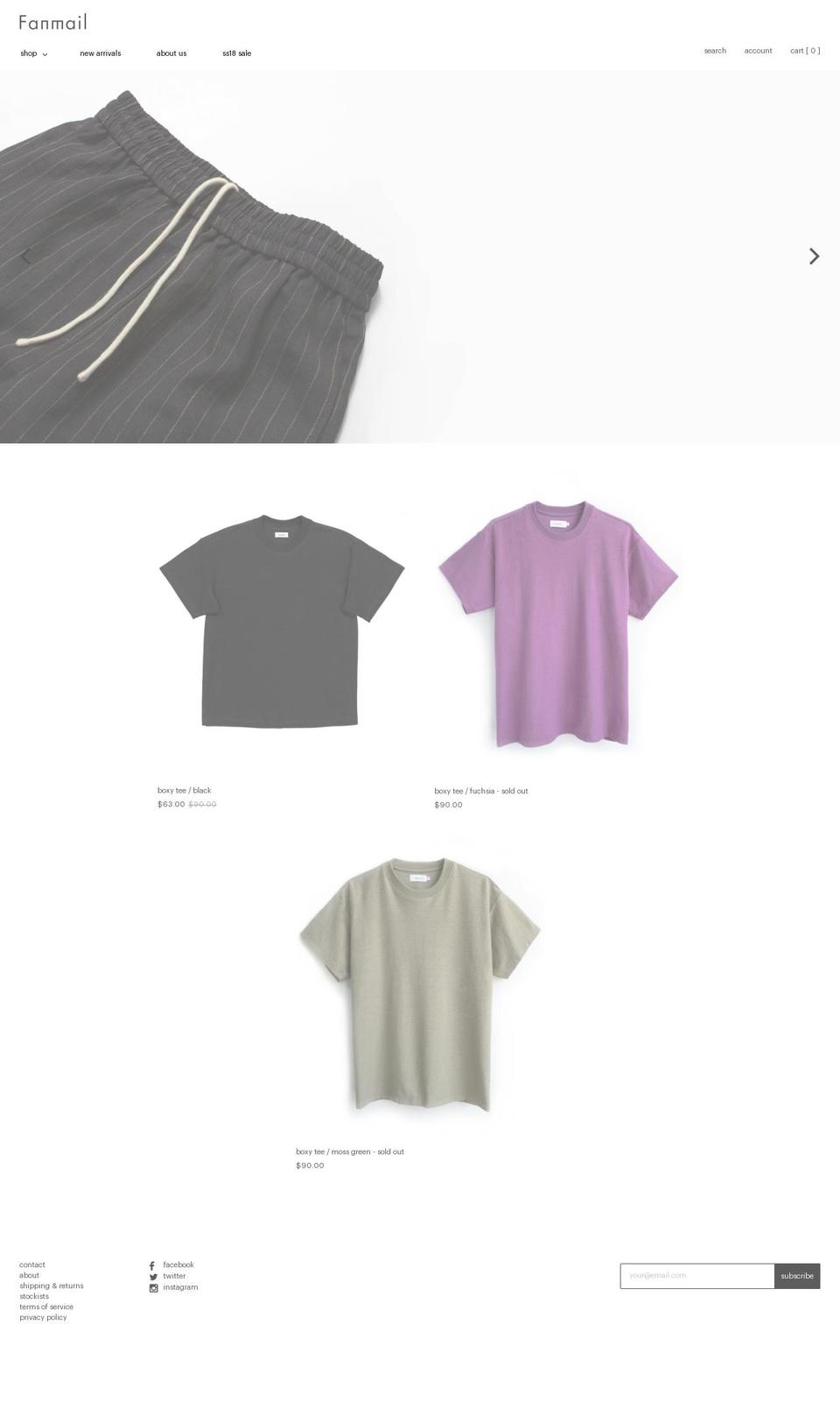 fanmailus.com — Shopify storefront screenshot