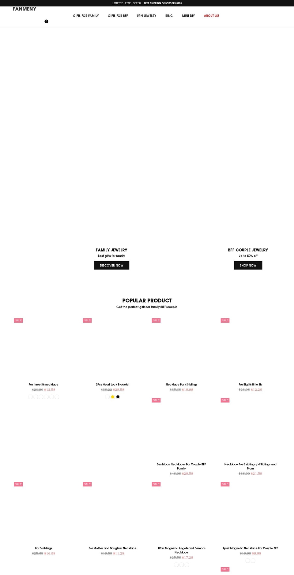 fanmeny.com shopify website screenshot