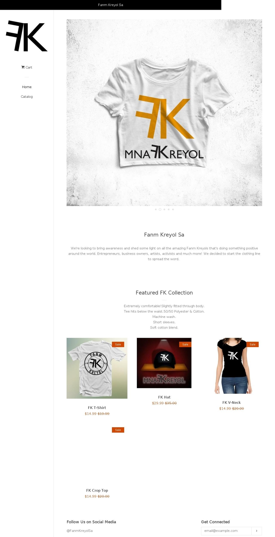 fanmkreyolsa.com — Shopify storefront screenshot