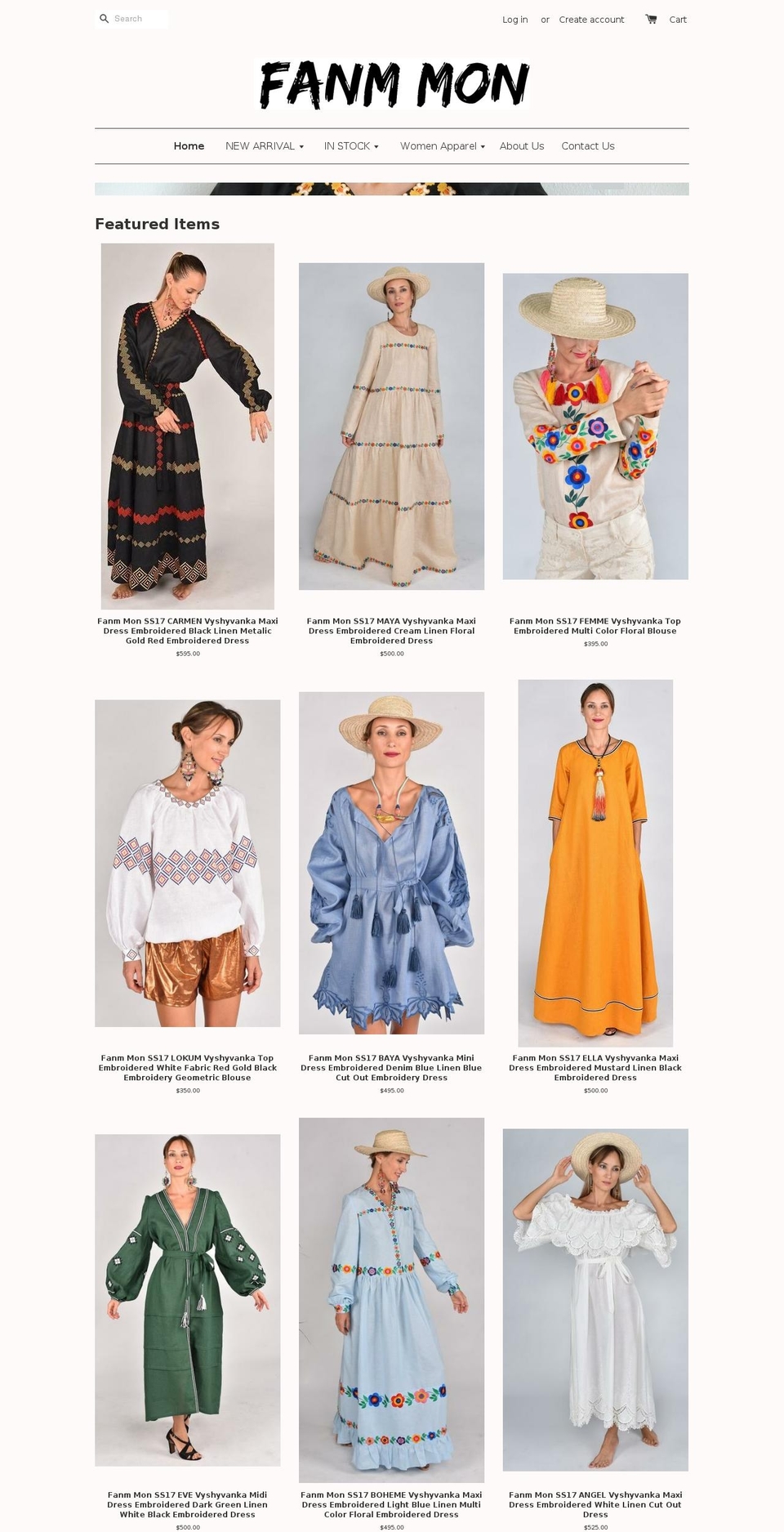 fanmmon.com shopify website screenshot