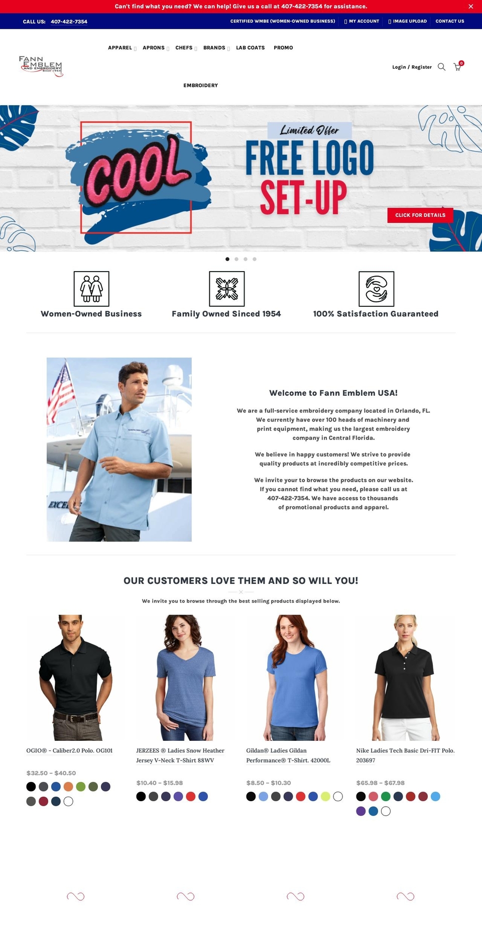 fannemblemusa.com shopify website screenshot