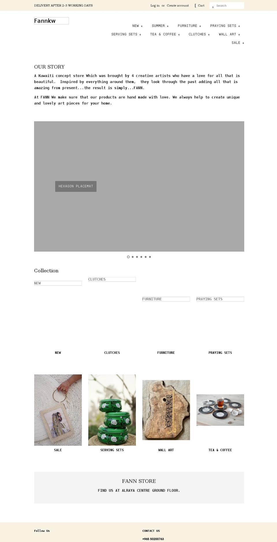 fannkw.com shopify website screenshot