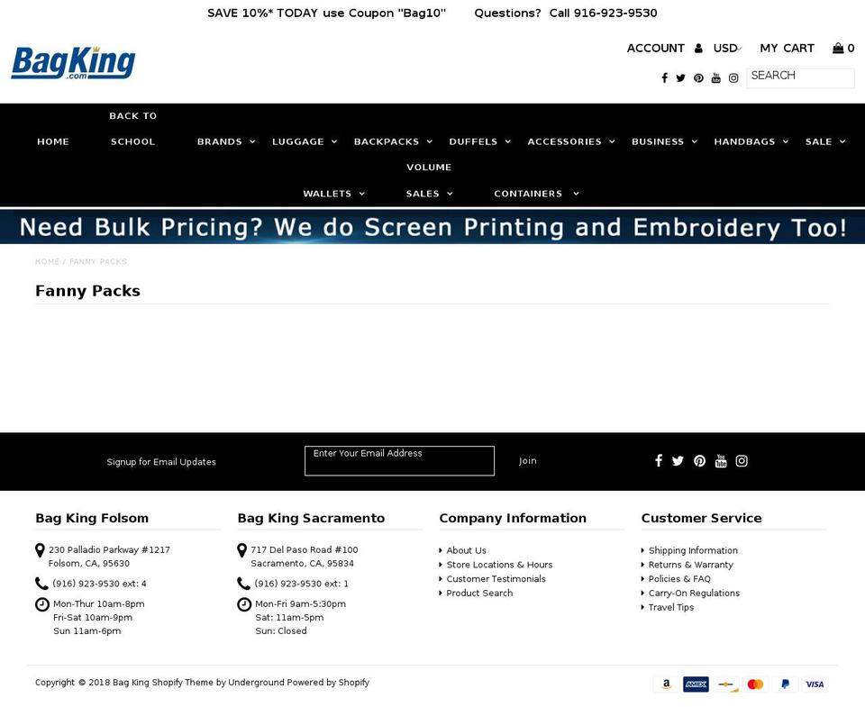 fannypack.com — Shopify storefront screenshot