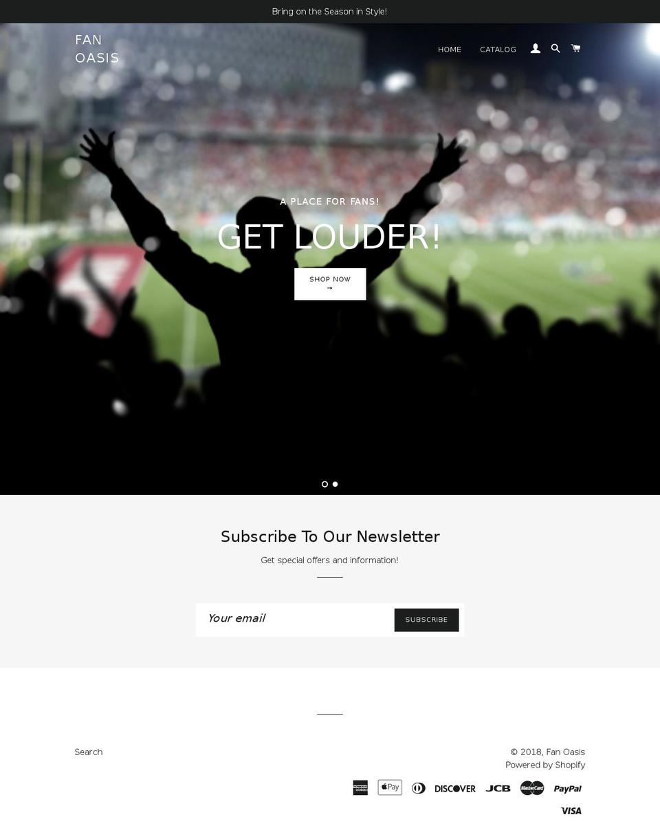 fanoasis.com — Shopify storefront screenshot