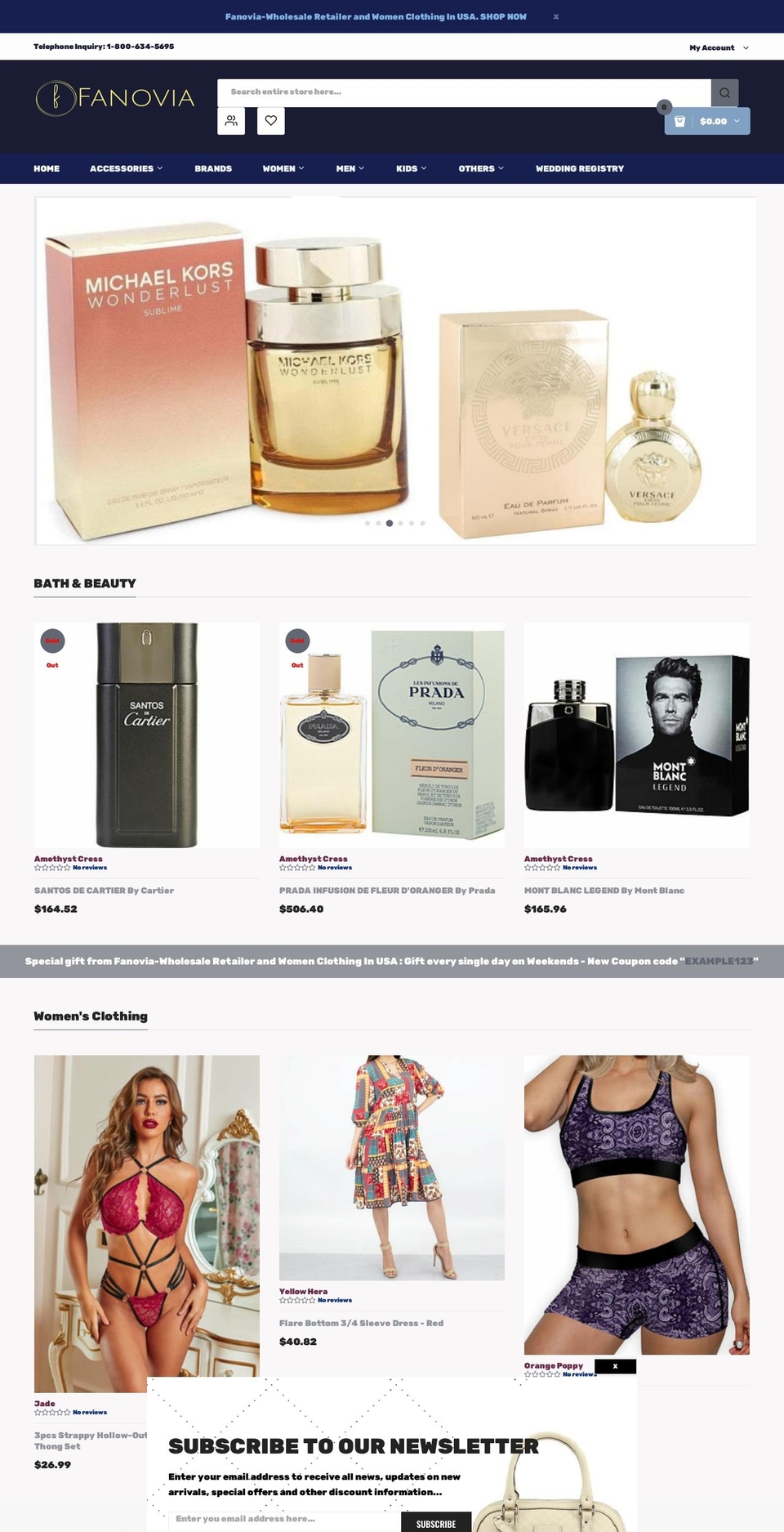 fanovia.com shopify website screenshot