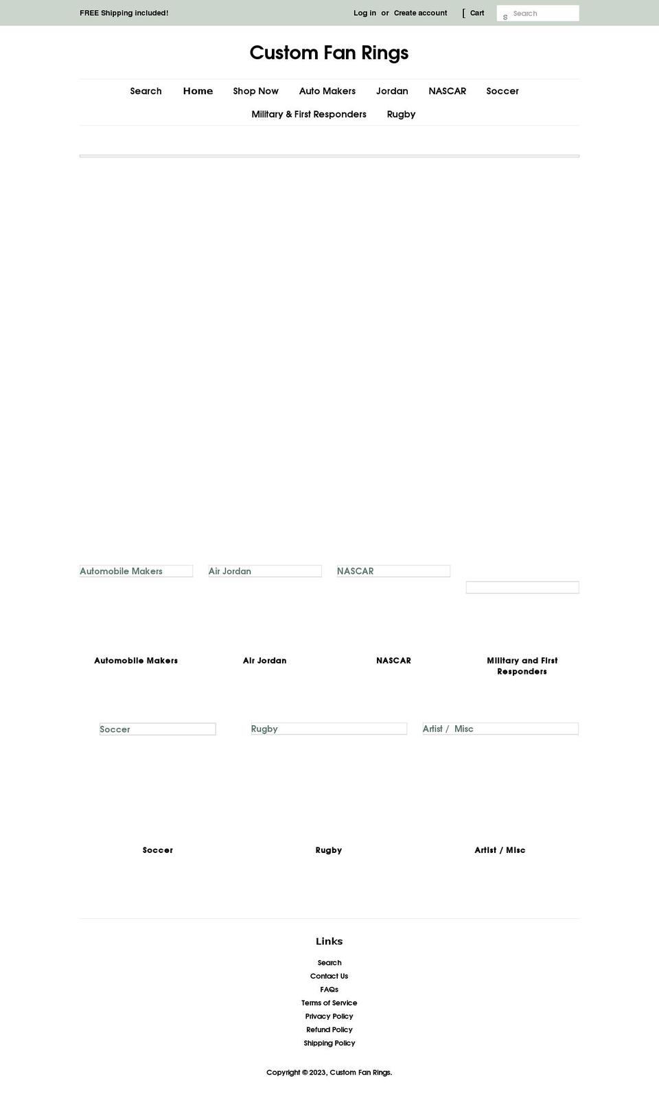 fanrings.net shopify website screenshot