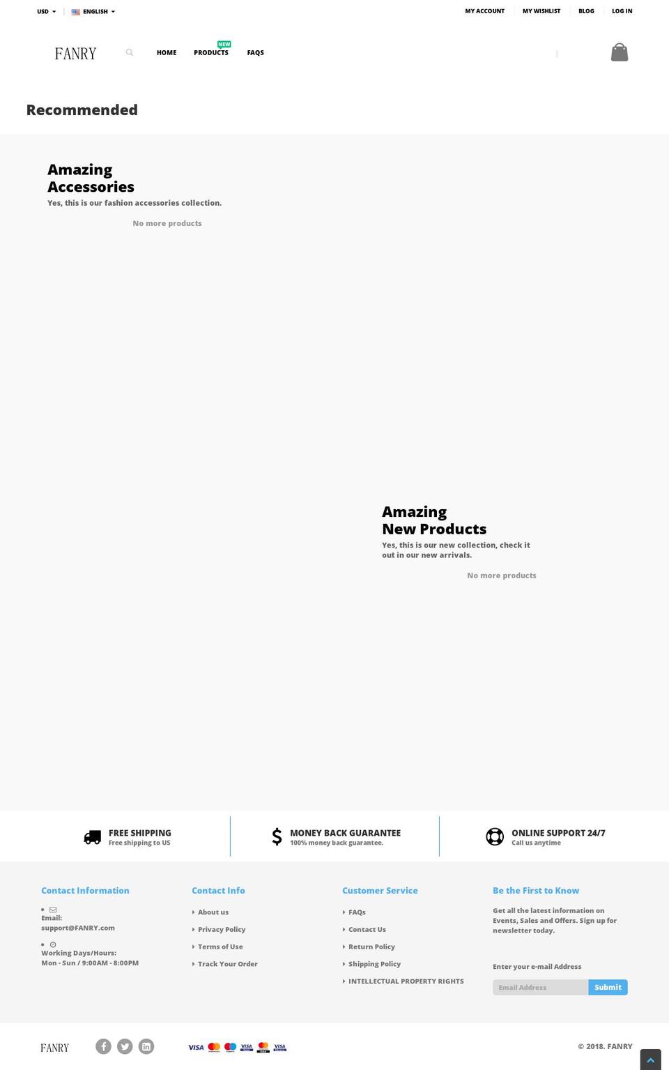 fanry.net shopify website screenshot