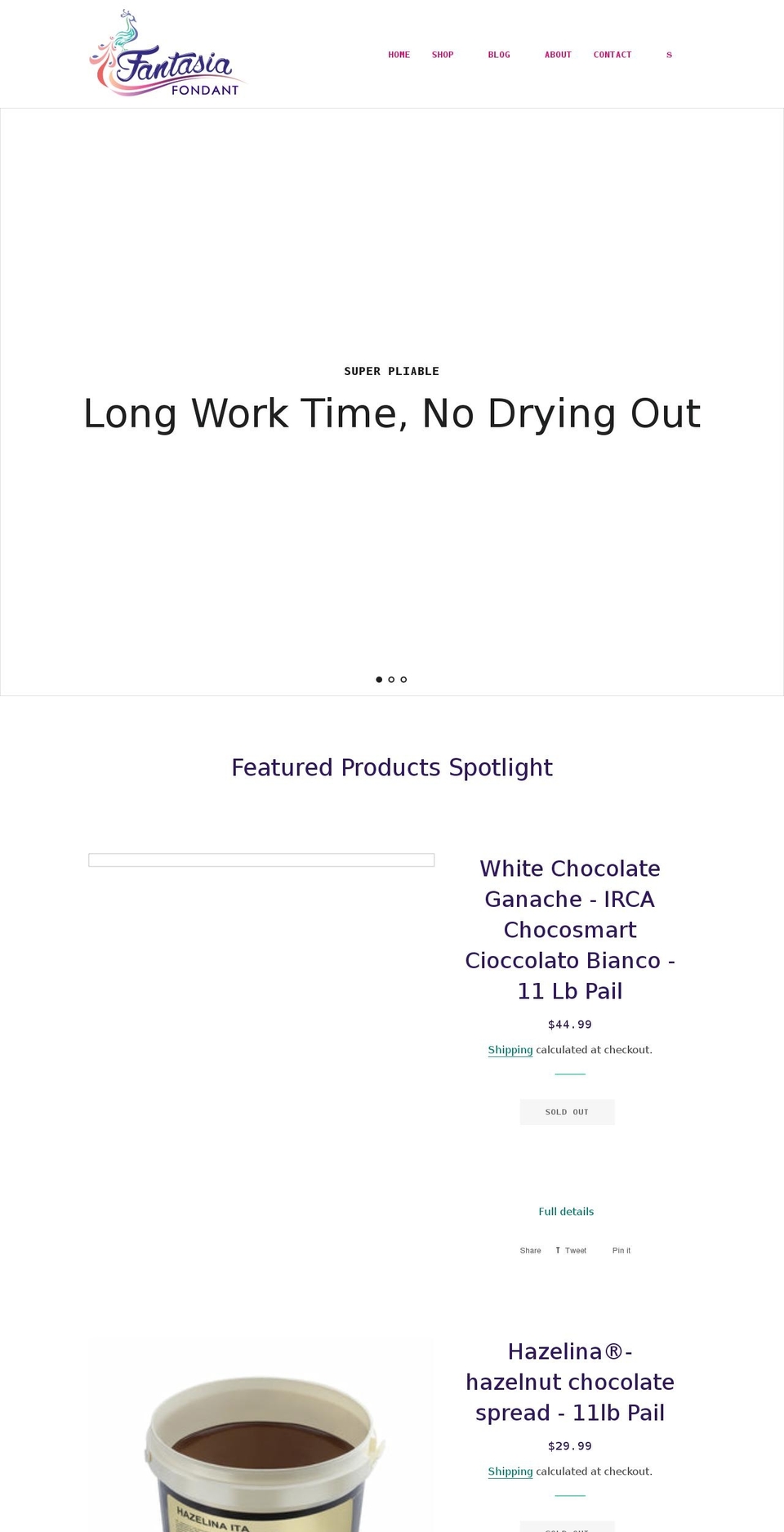 fantasiafondant.com shopify website screenshot