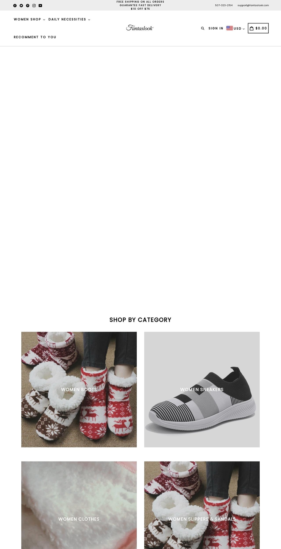 fantaslook.com shopify website screenshot