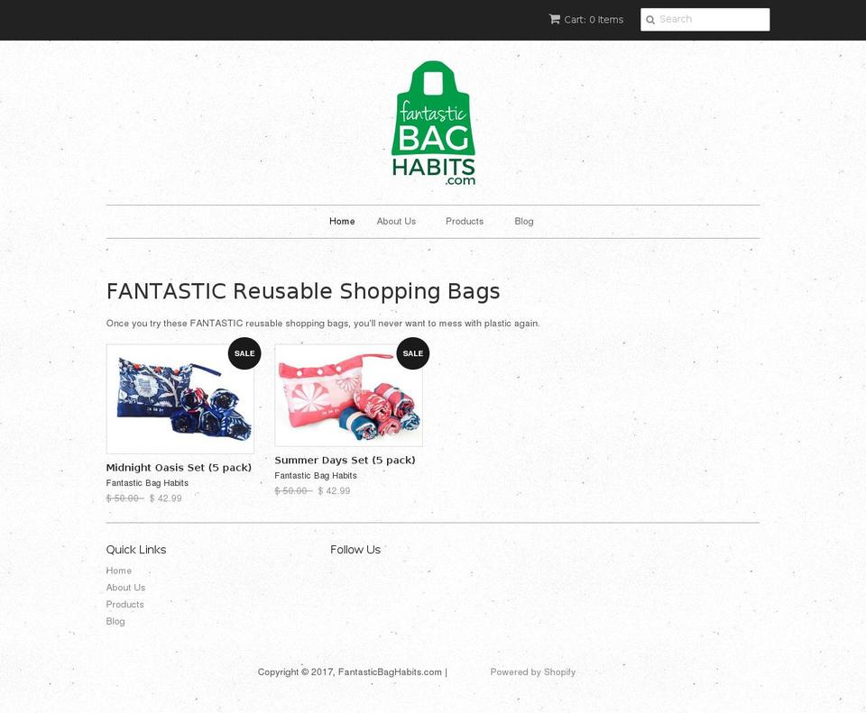 fantasticbaghabits.com shopify website screenshot