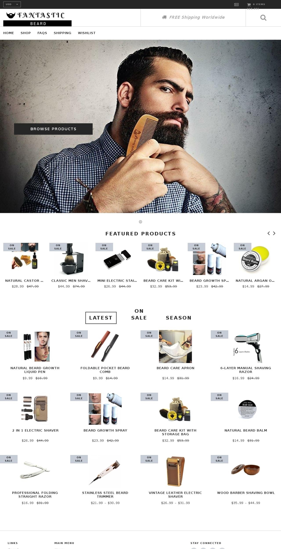 fantasticbeard.com shopify website screenshot