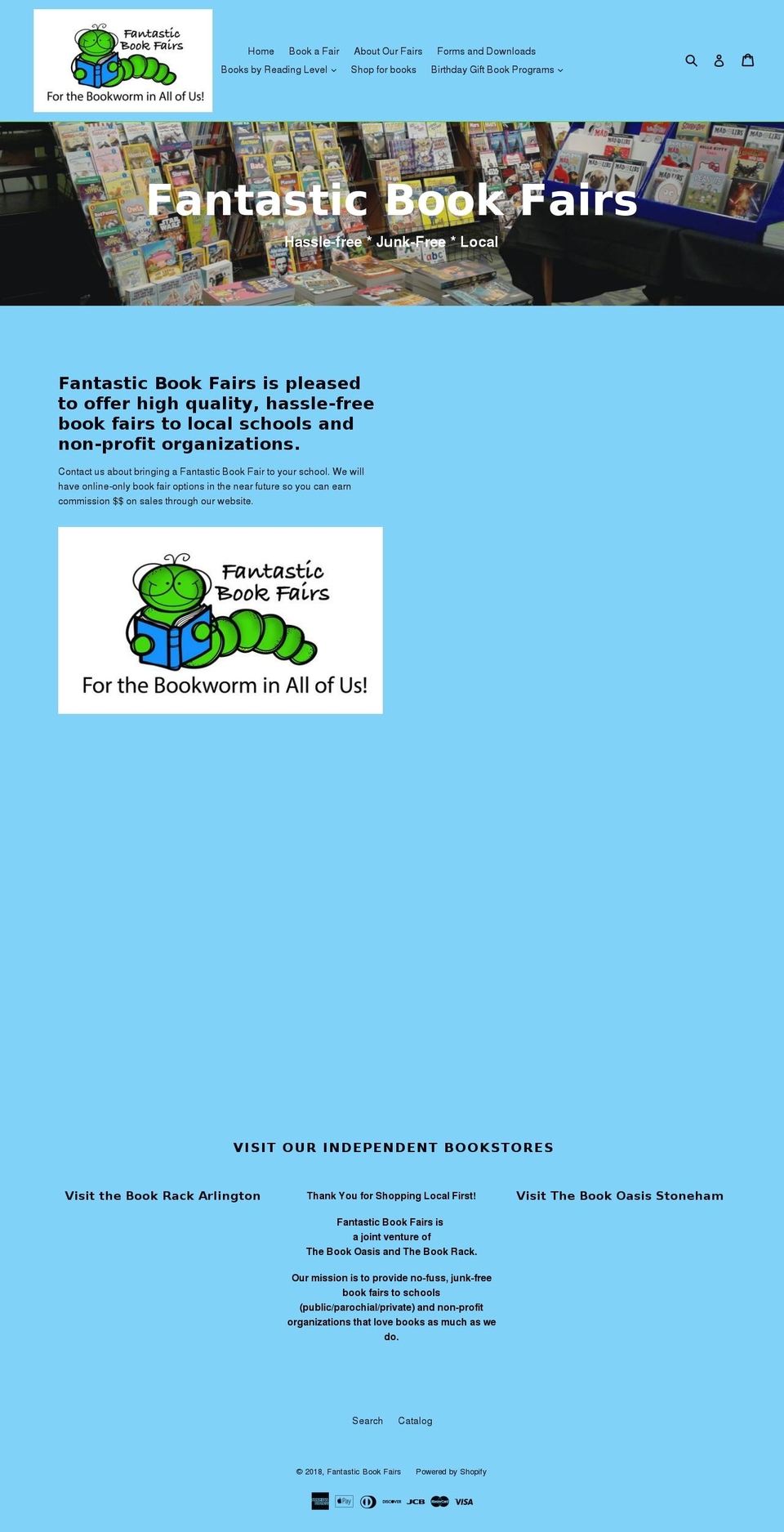 fantasticbookfairs.com — Shopify storefront screenshot