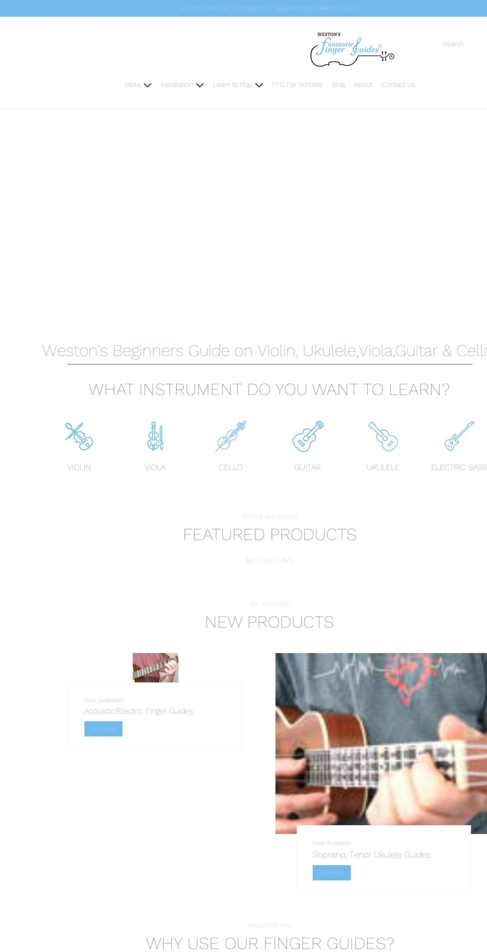 fantasticfingerguides.com shopify website screenshot