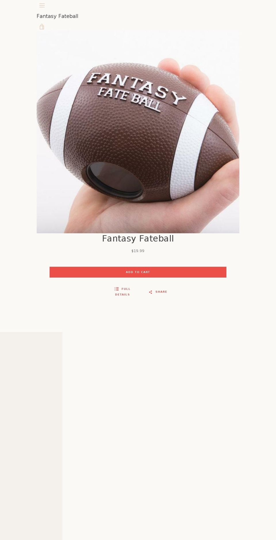 Copy of Narrative Shopify theme site example fantasyfateball.com