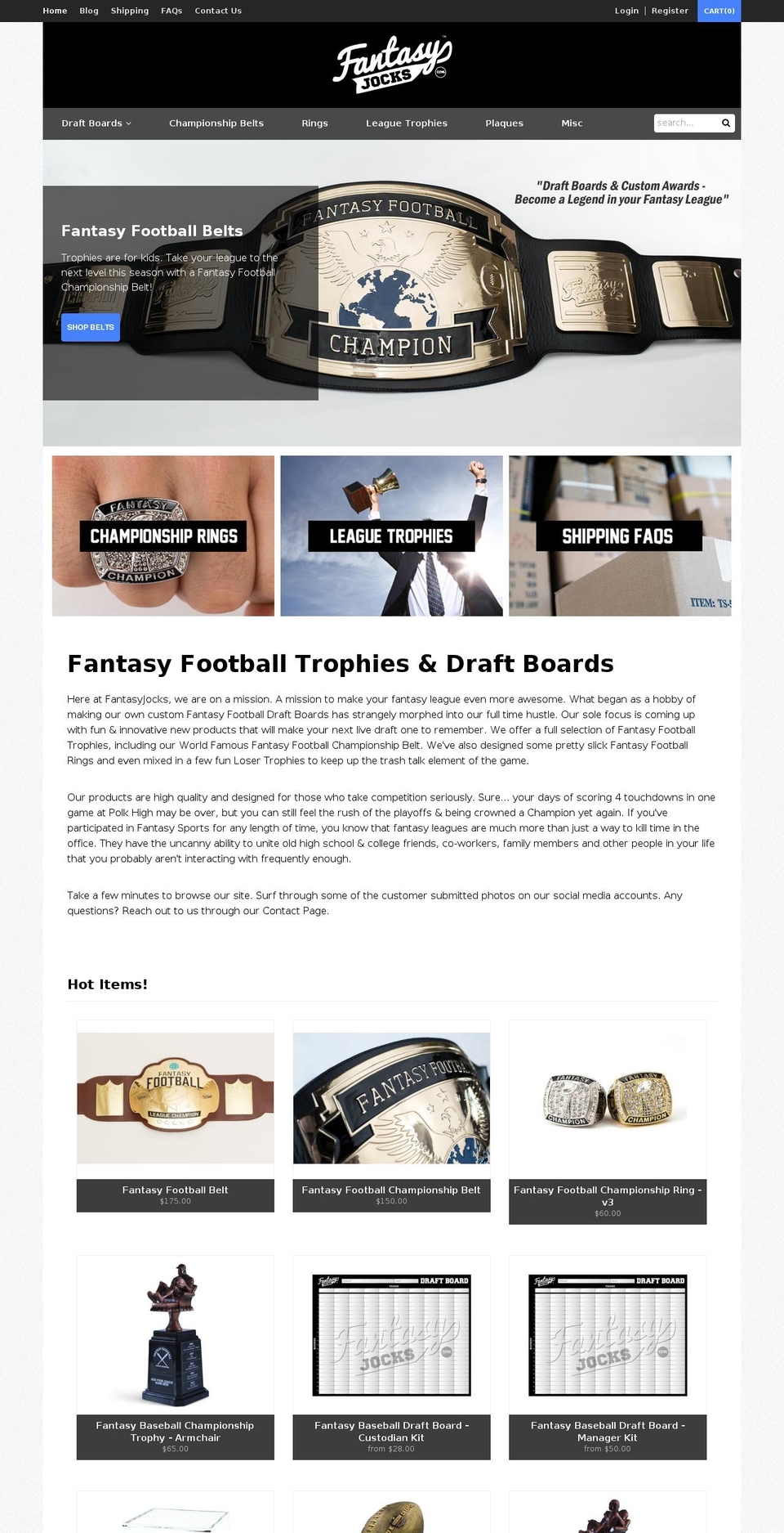 fantasyjocks.com shopify website screenshot