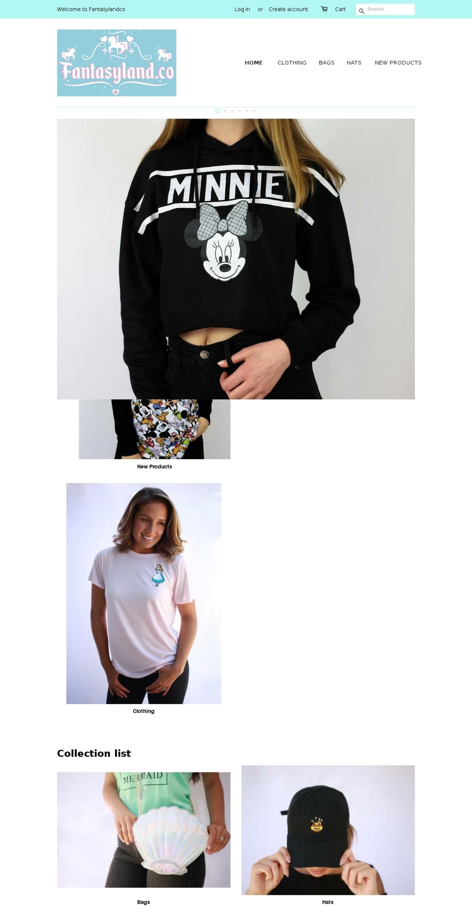 fantasylandco.com — Shopify storefront screenshot