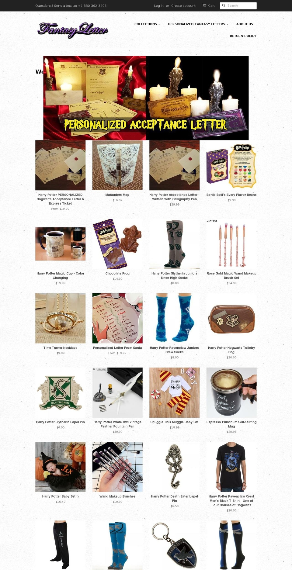 fantasyletter.com shopify website screenshot