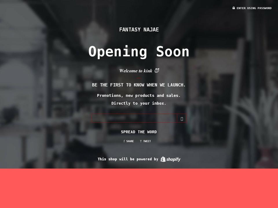 fantasynajae.com shopify website screenshot