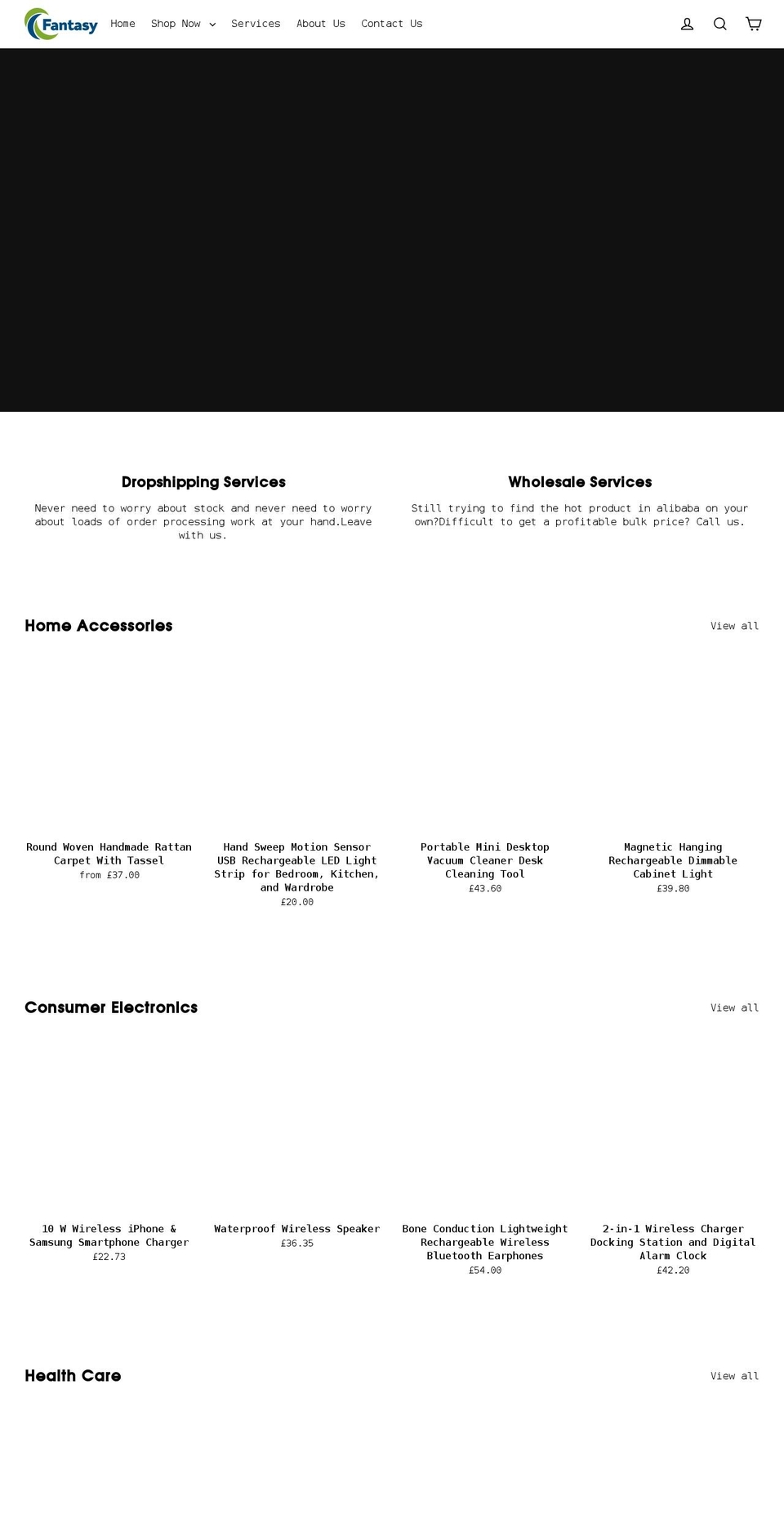 fantasysupply.shop shopify website screenshot