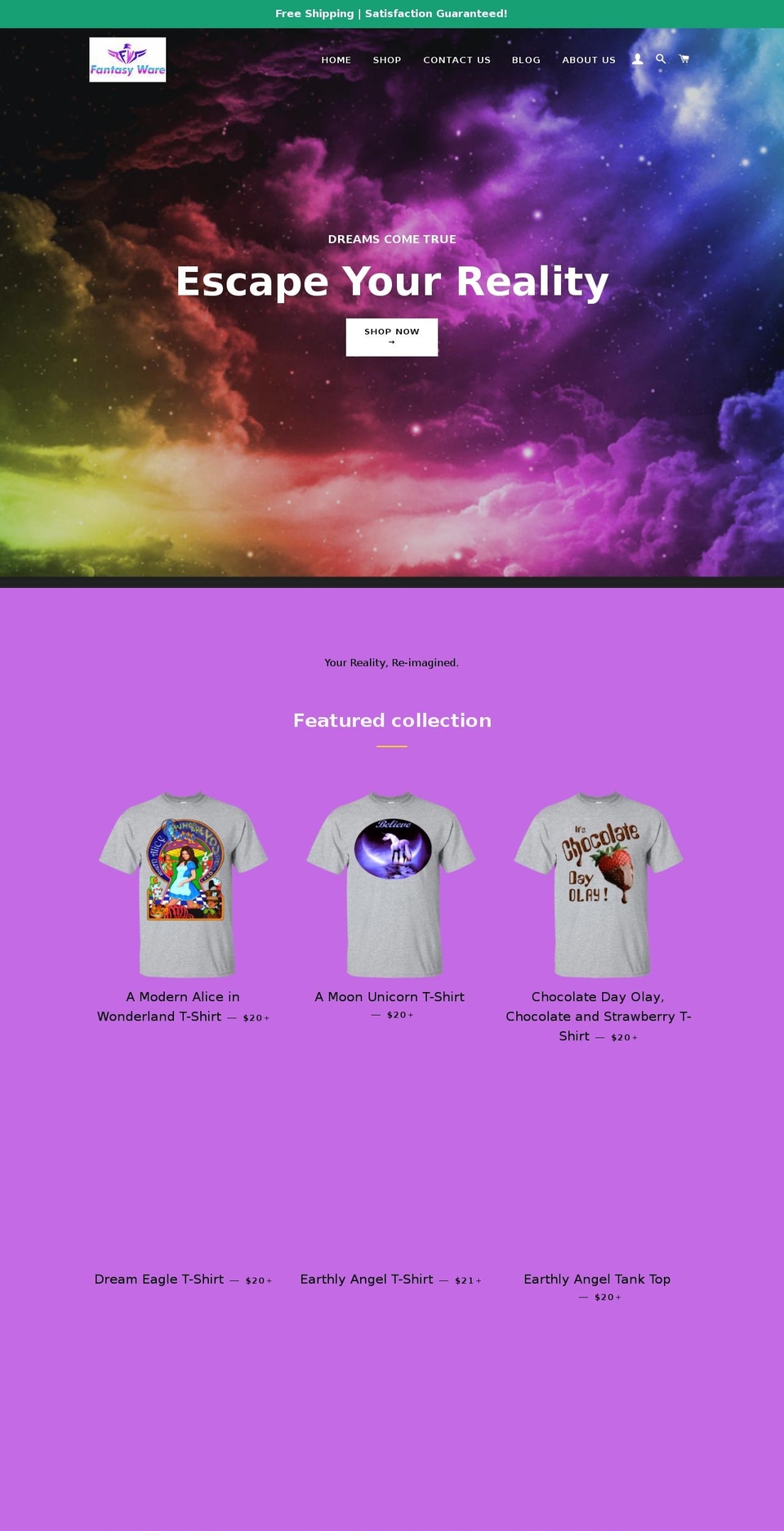 fantasywares.com — Shopify storefront screenshot