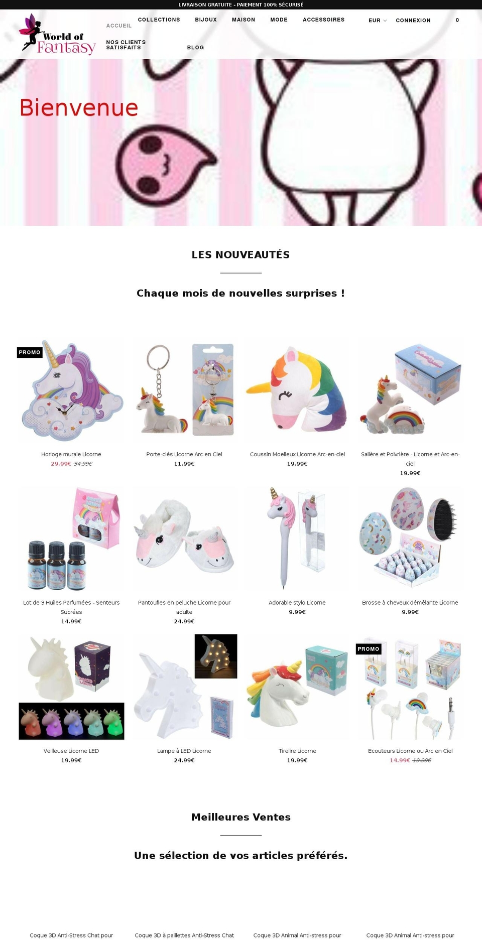 fantasyworldshop.com shopify website screenshot