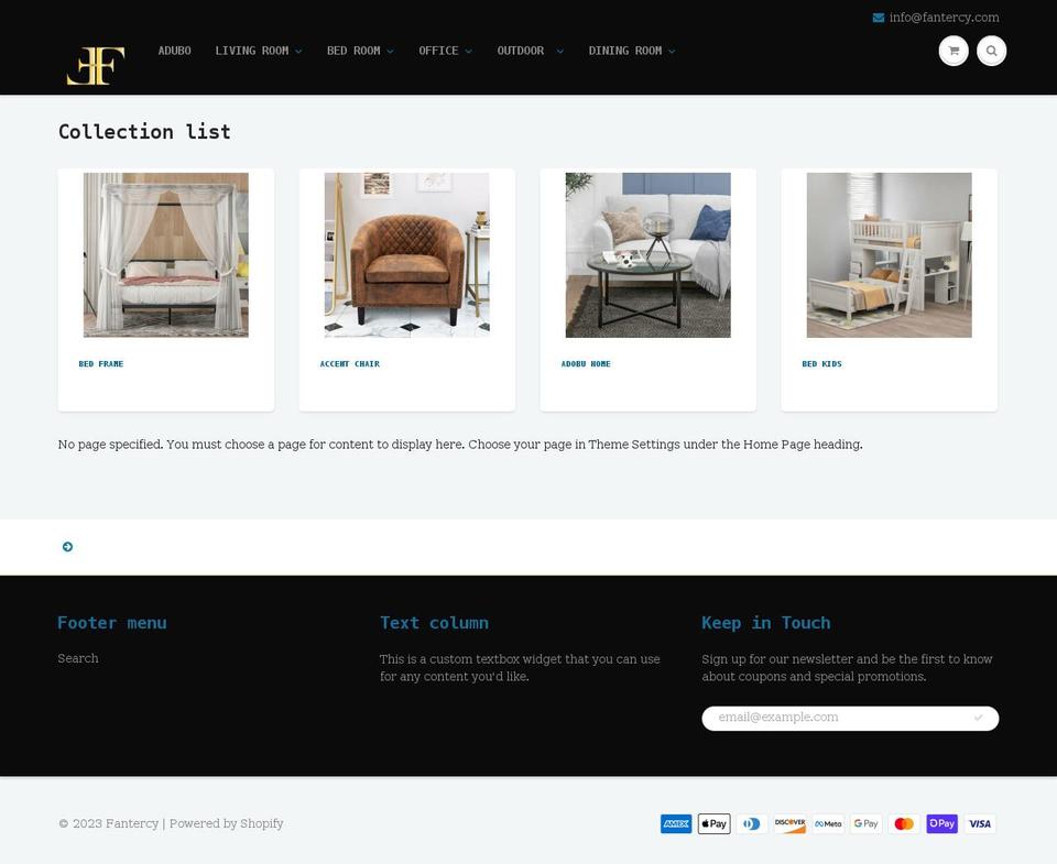 fantercy.com shopify website screenshot
