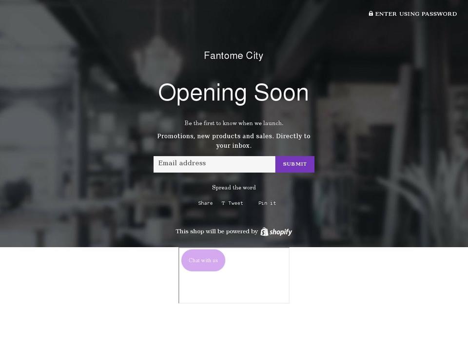 fantomecity.com shopify website screenshot