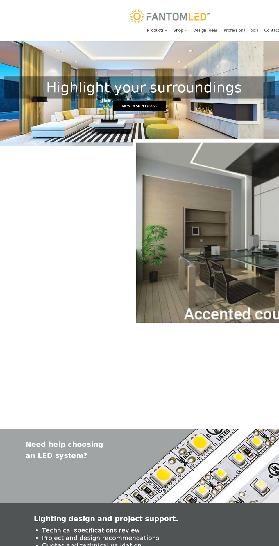 fantomled.com shopify website screenshot