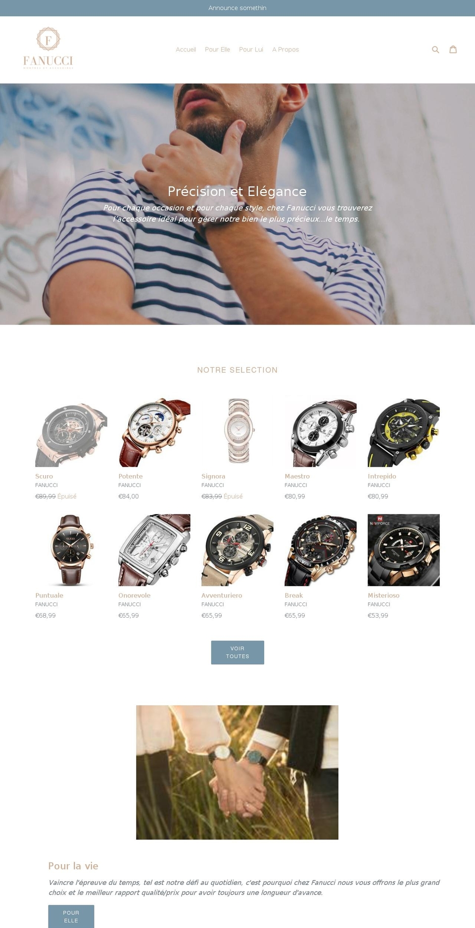 fanucci.fr shopify website screenshot