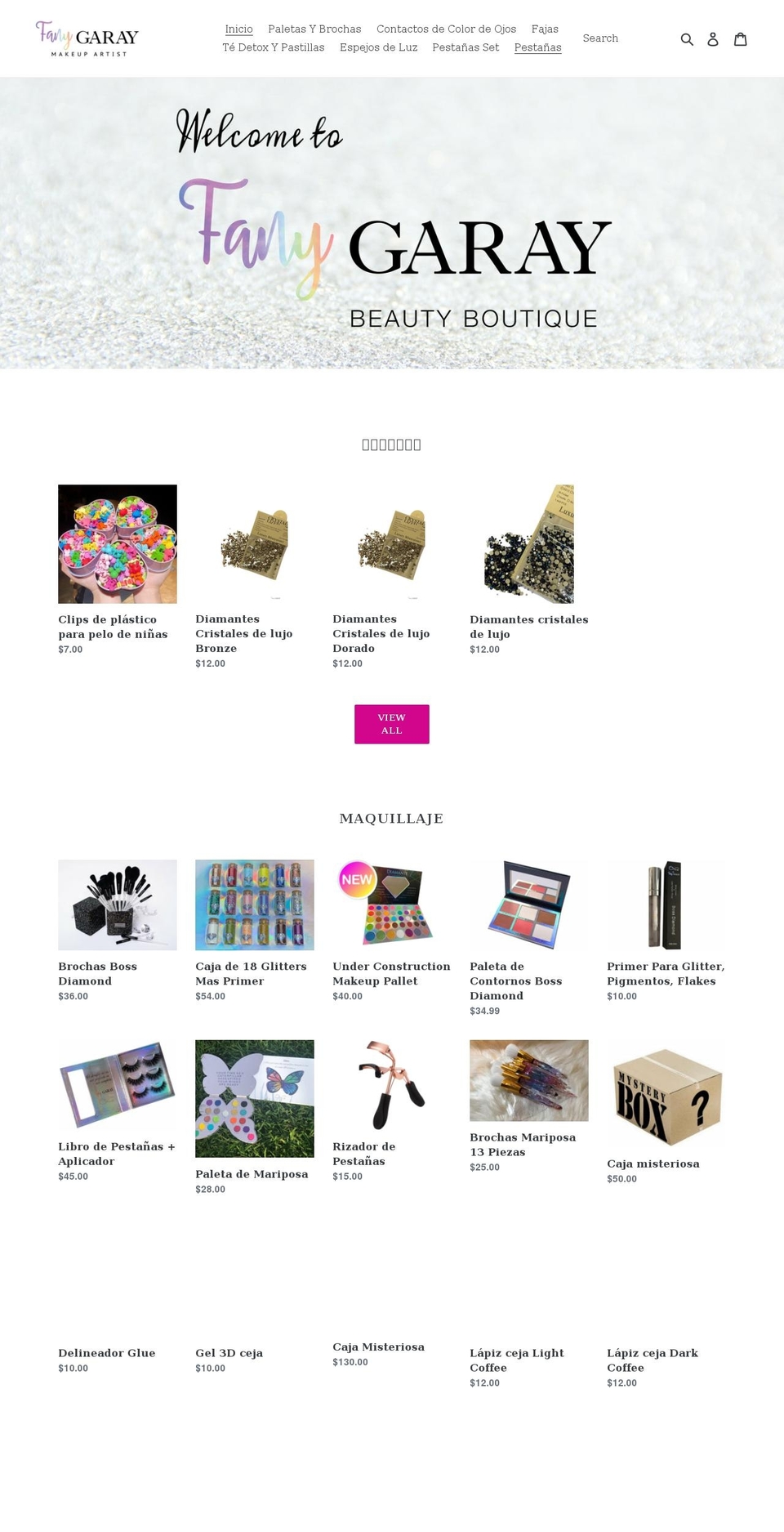 fanygaraybeautyboutique.com shopify website screenshot