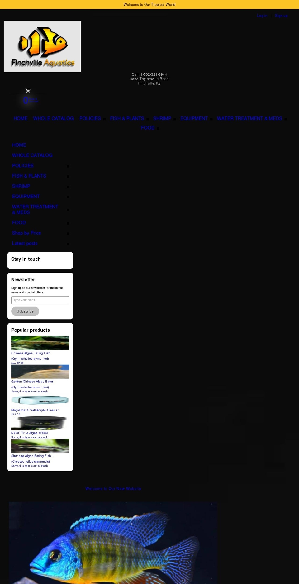 faquatics.com shopify website screenshot