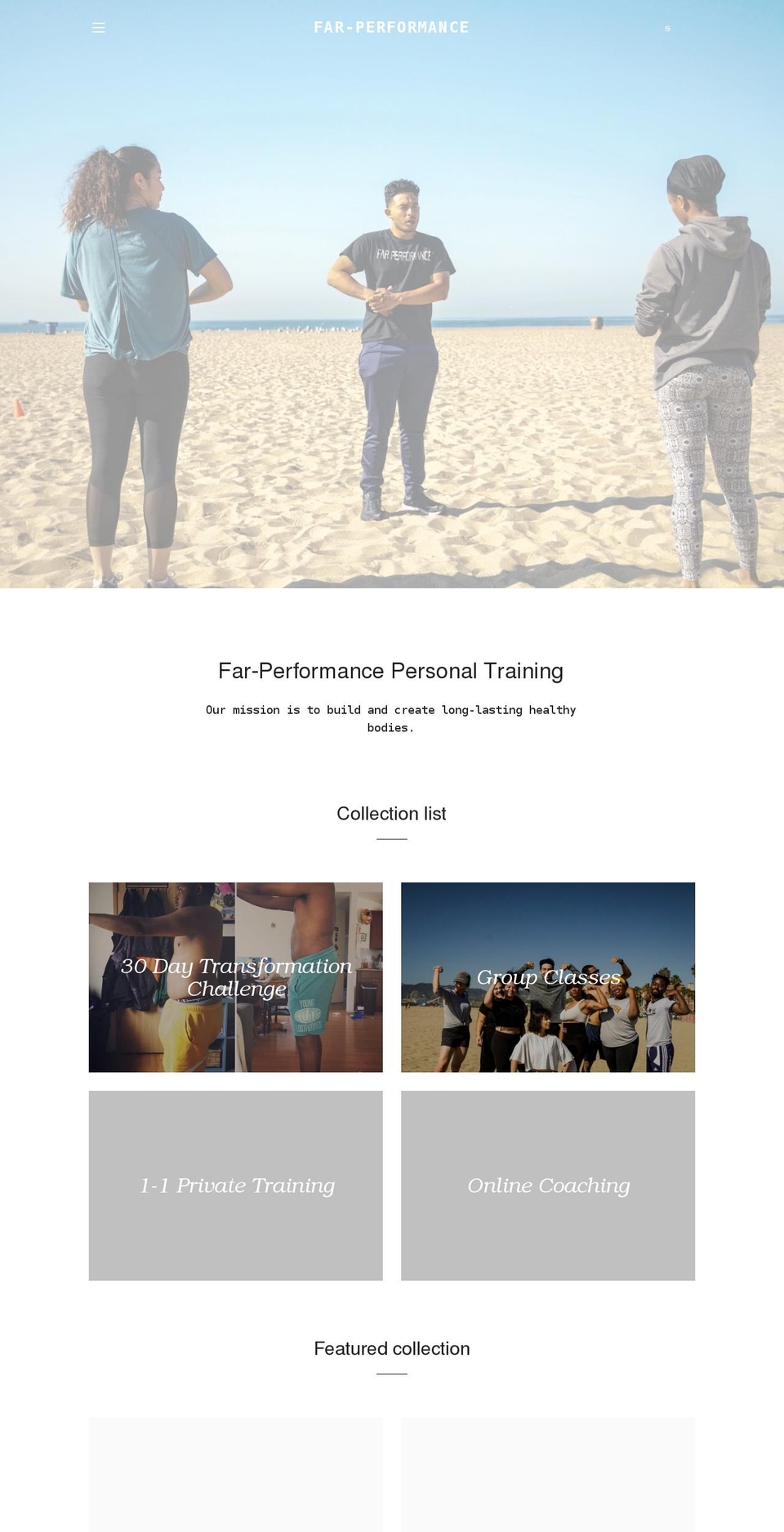far-performance.com shopify website screenshot