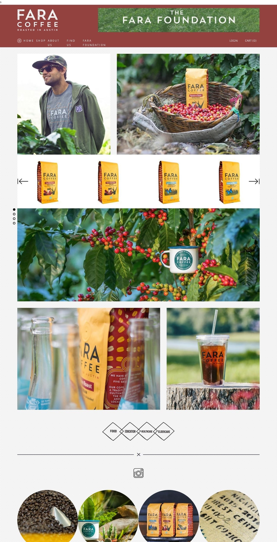 faracoffee.com shopify website screenshot