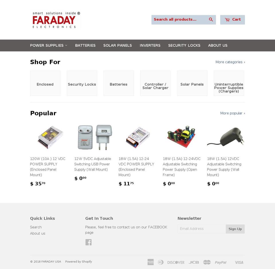 faradayel.com — Shopify storefront screenshot