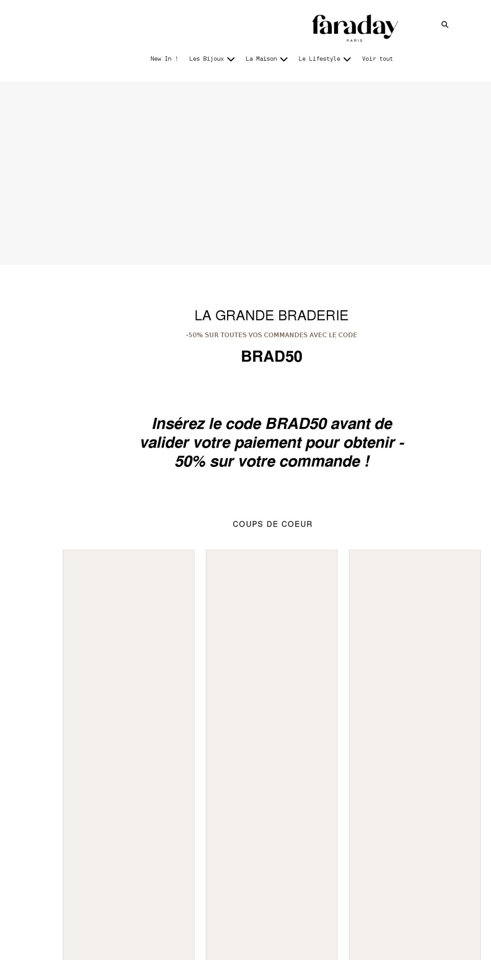 faradayparis.com shopify website screenshot