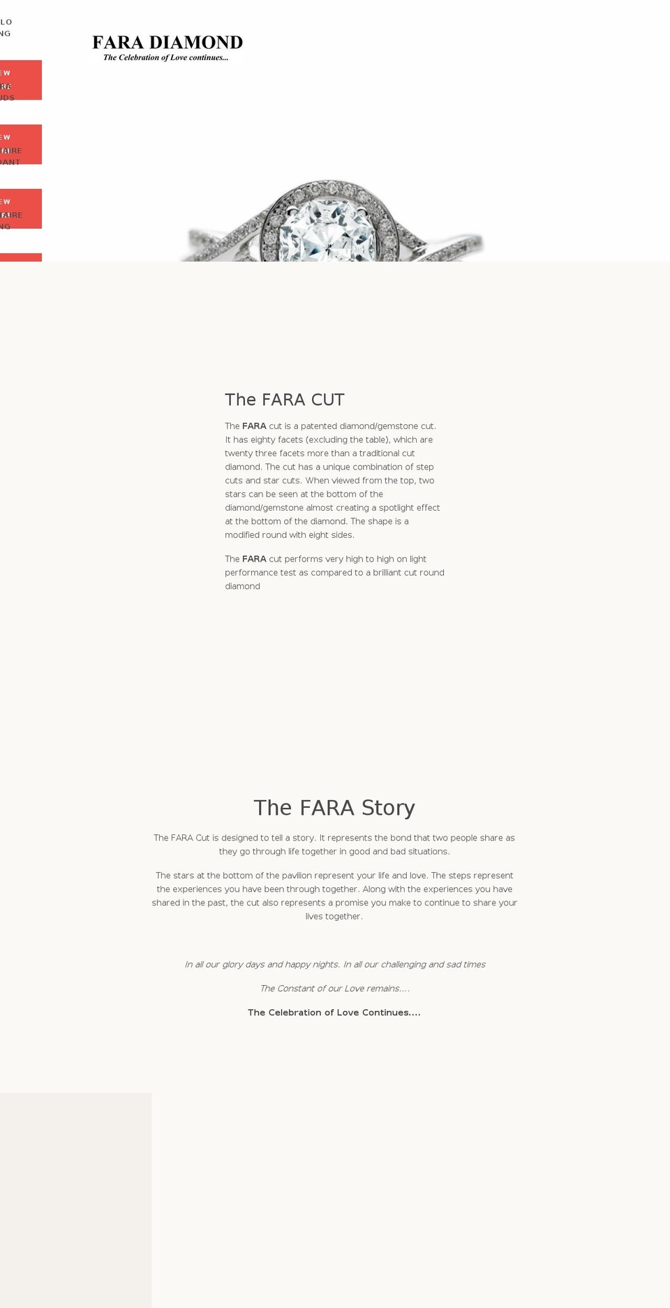 faradiamond.com shopify website screenshot