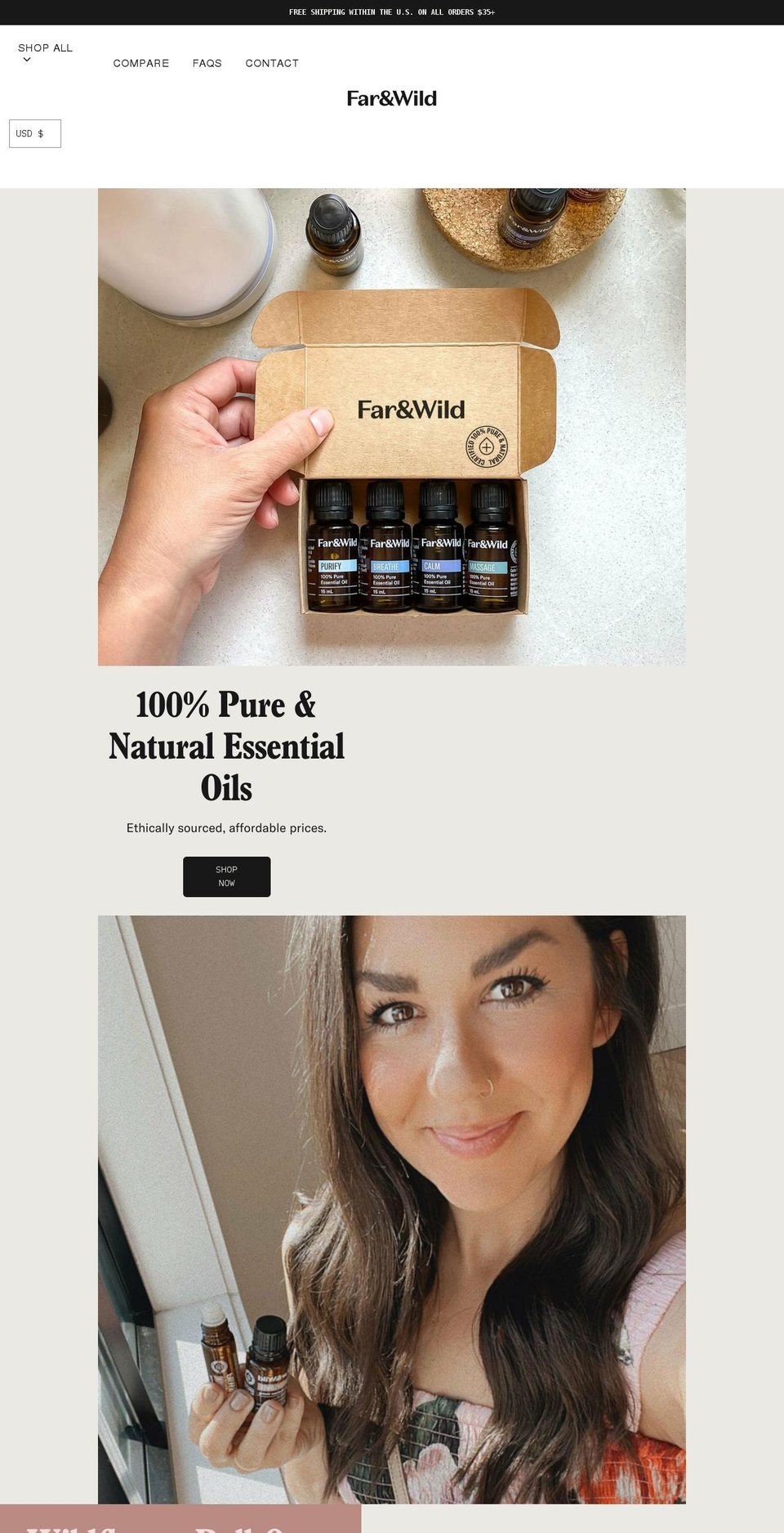 farandwild.com shopify website screenshot