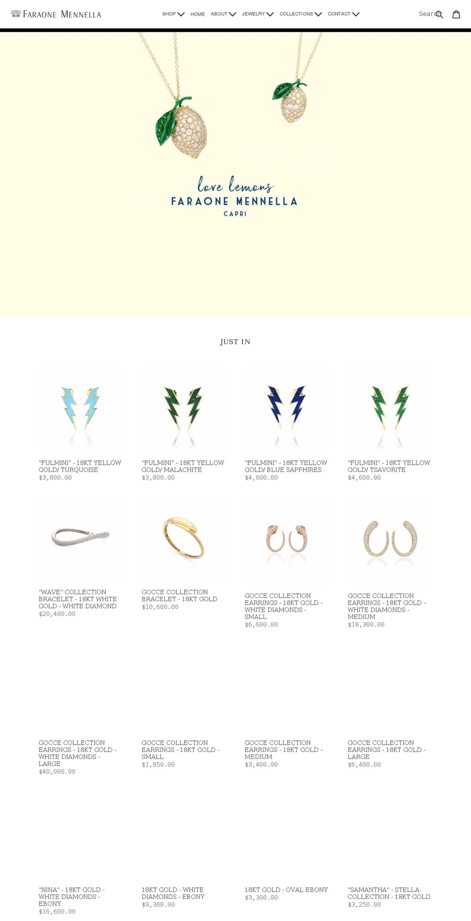 faraonemennella.com shopify website screenshot